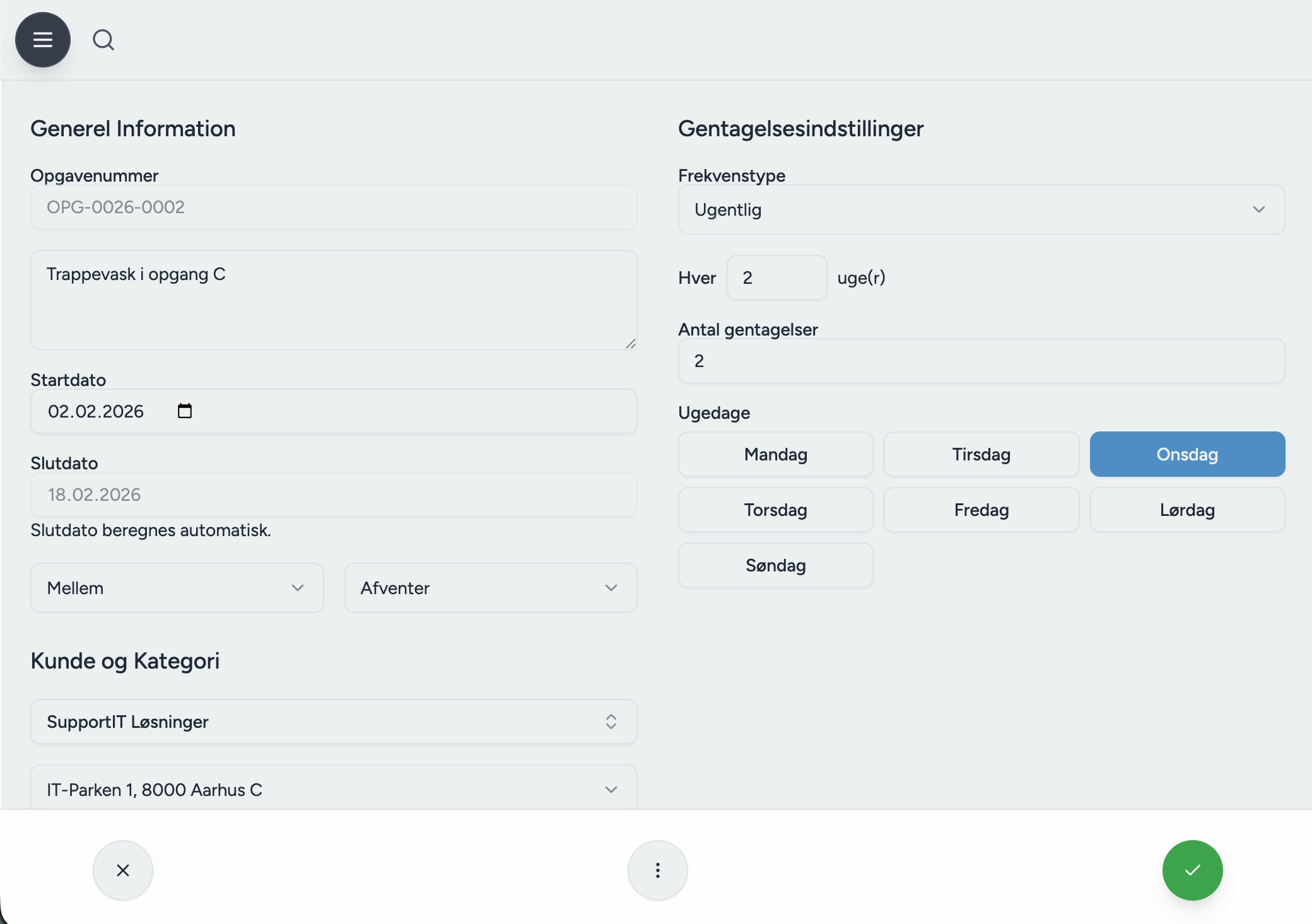 Administration - Planlægningstavle